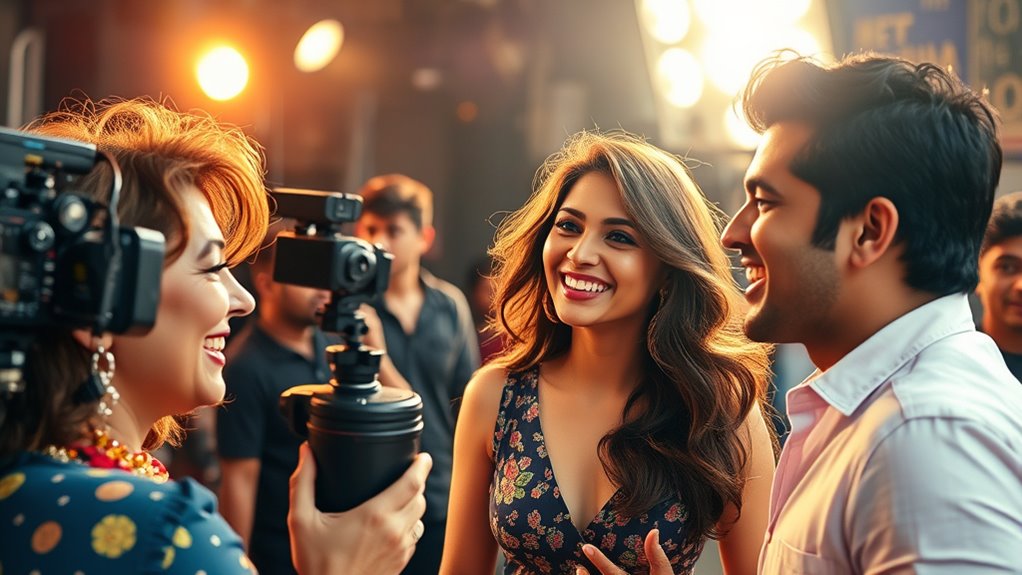 celebrity behind the scenes engagement