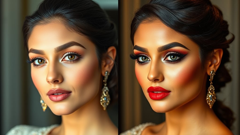 day to night makeup transformation
