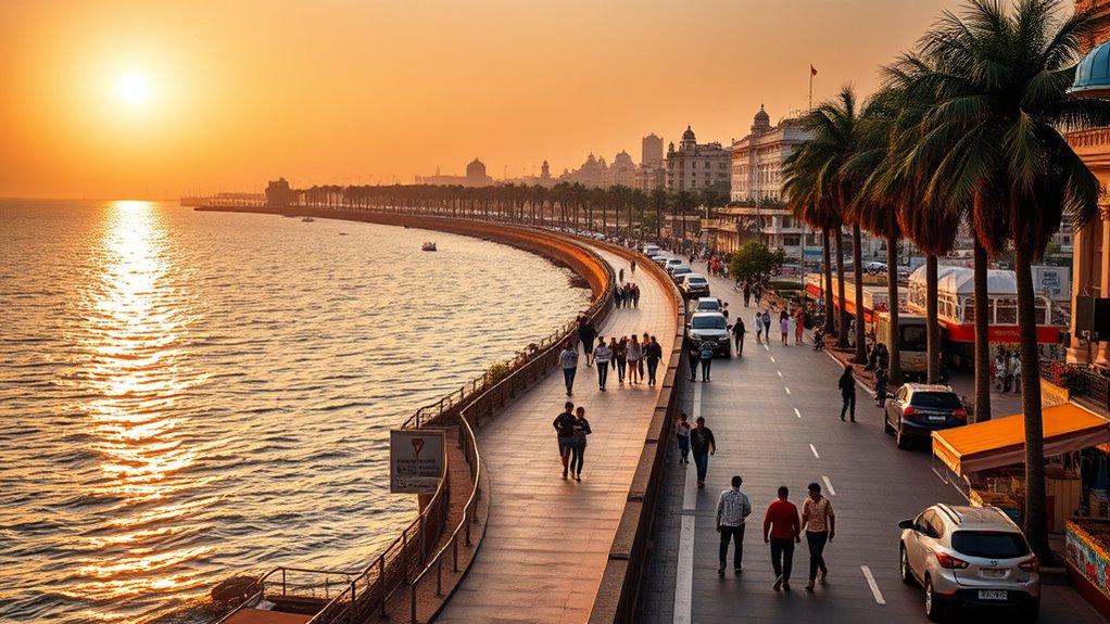 mumbai s vibrant seaside promenade