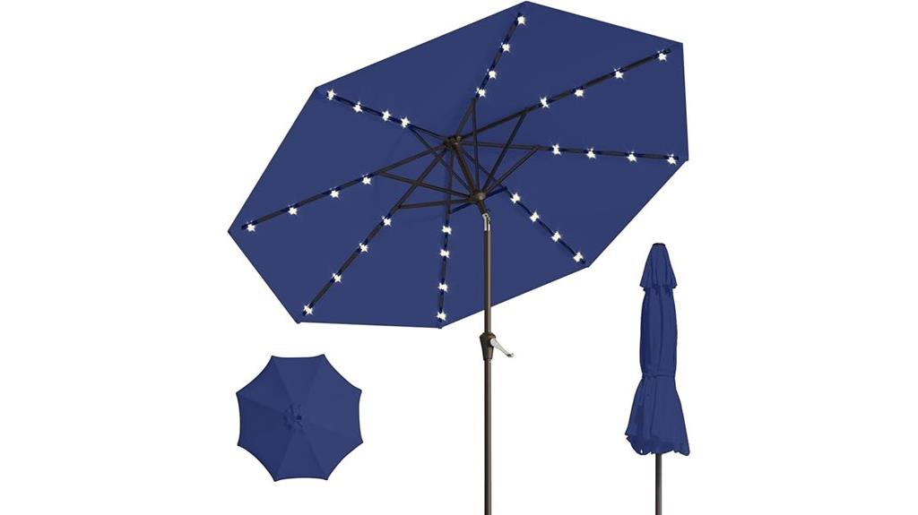 10 foot led patio umbrella