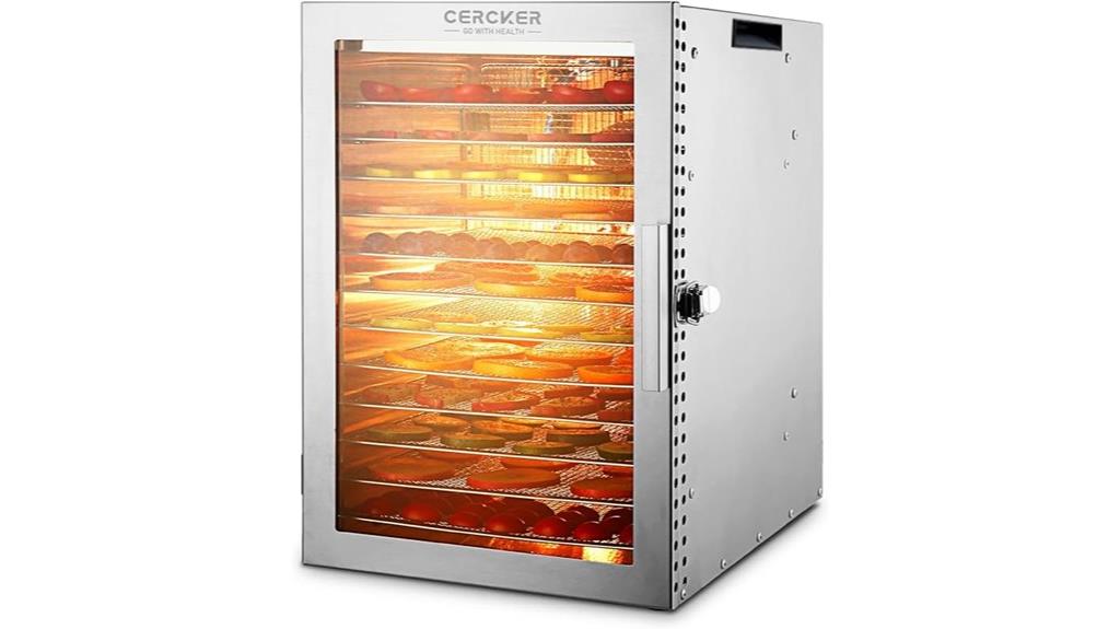 12 tray stainless dehydrator