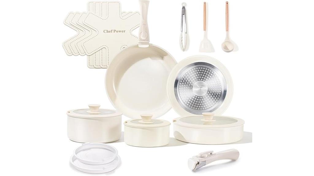 19 piece nonstick cookware set