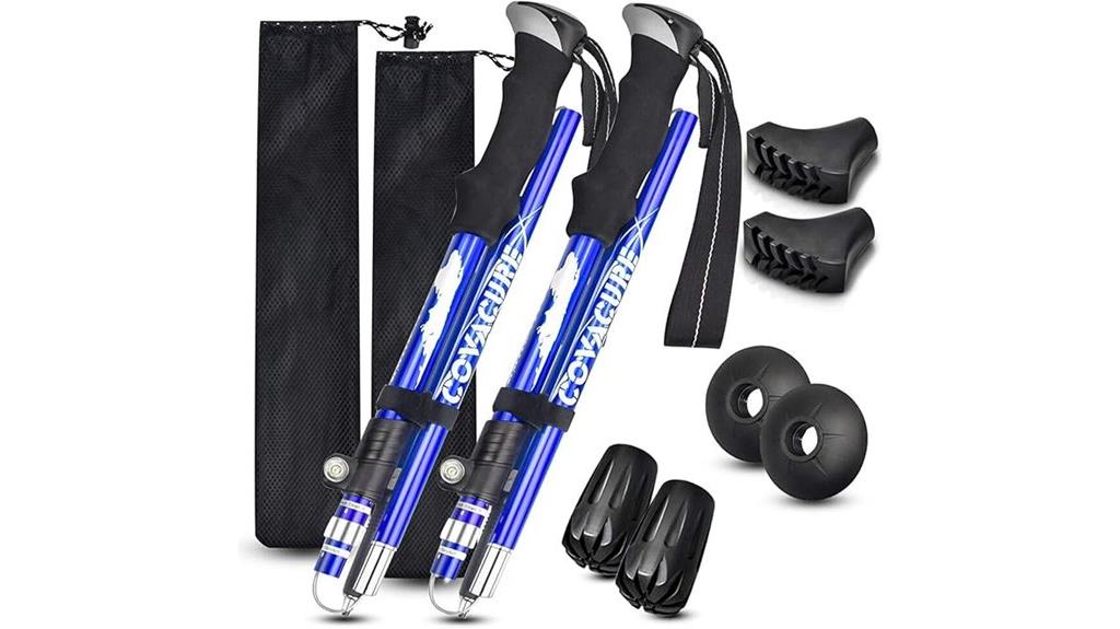 adjustable aluminum trekking poles