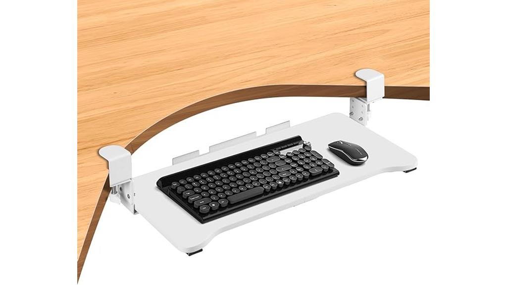 adjustable keyboard tray clamp
