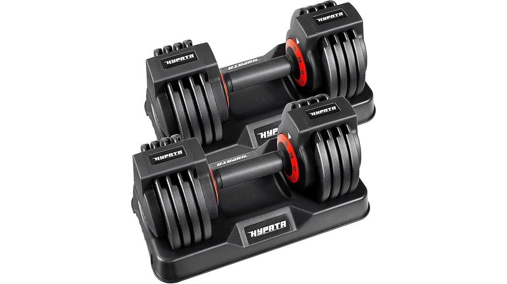 adjustable weight dumbbell set