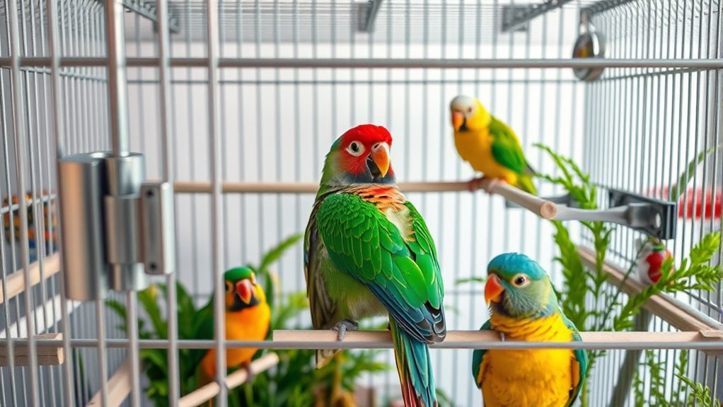 bird cage size safety maintenance