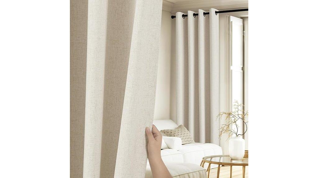 black linen room curtains