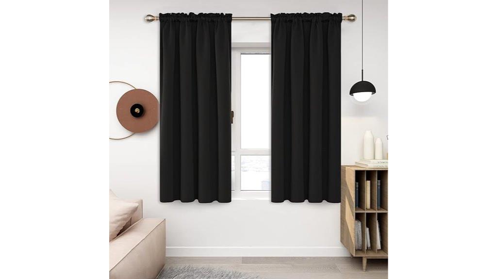 blackout curtain panels black