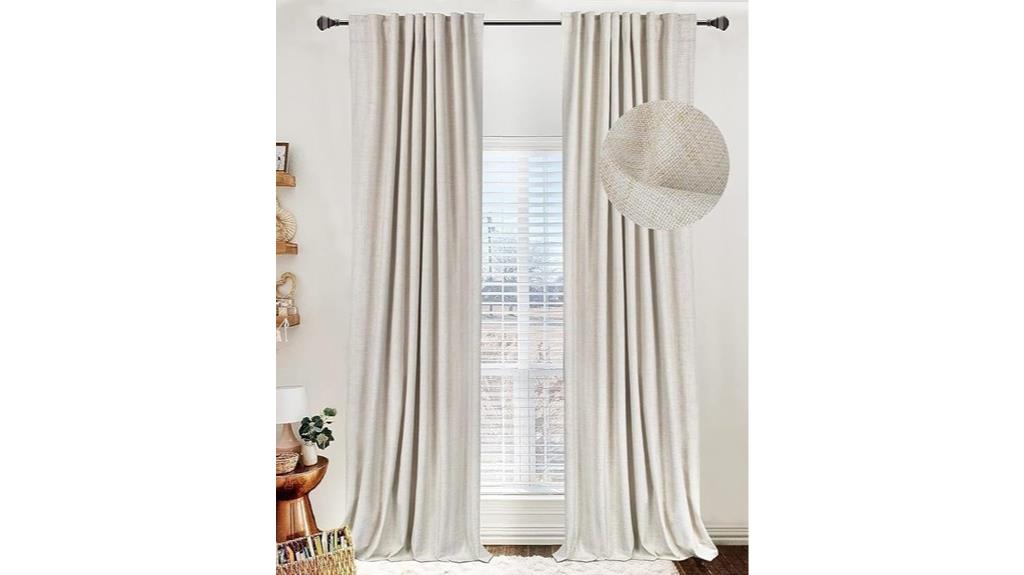 blackout linen curtain set