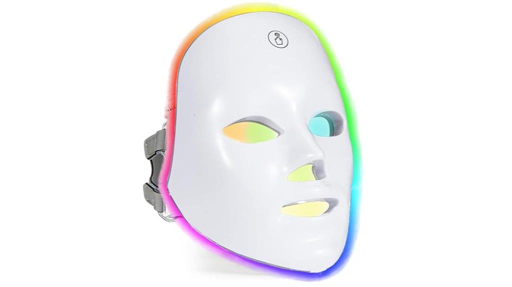 blue red light mask