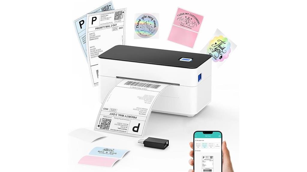 bluetooth thermal shipping label