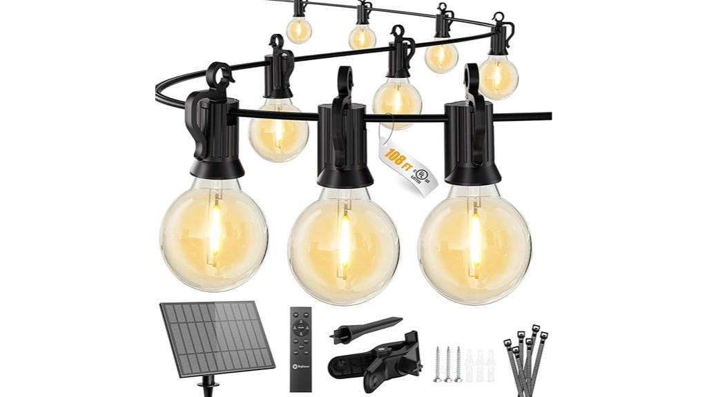 bright 108ft solar lights