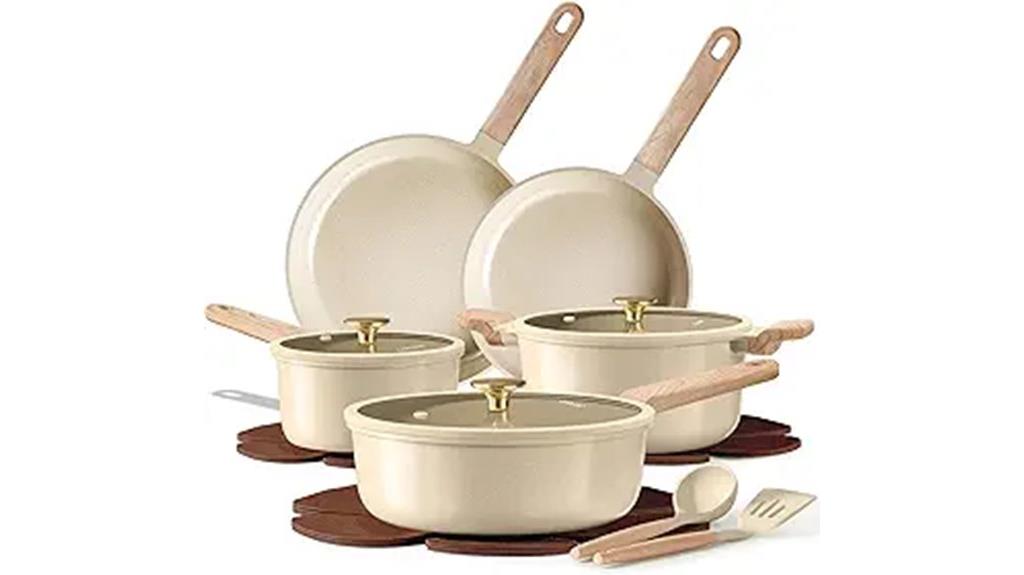 ceramic non stick cookware set