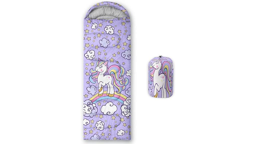 child s axolotl unicorn sleep bag