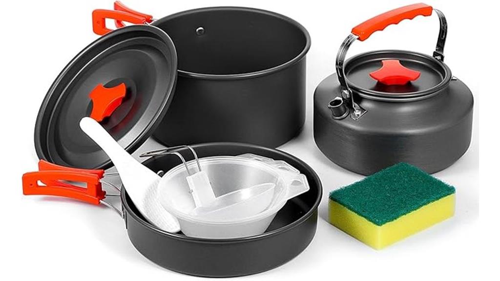 complete camping cookware set