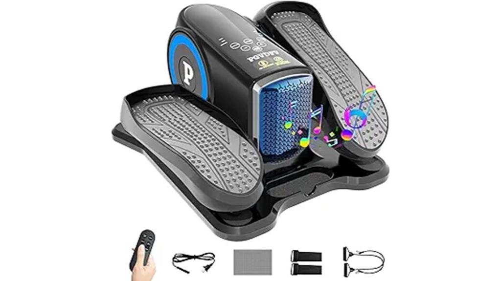 desk exercise with music