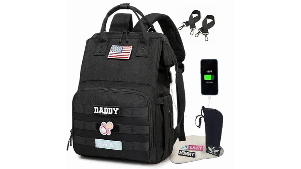 diaper backpack with charging
