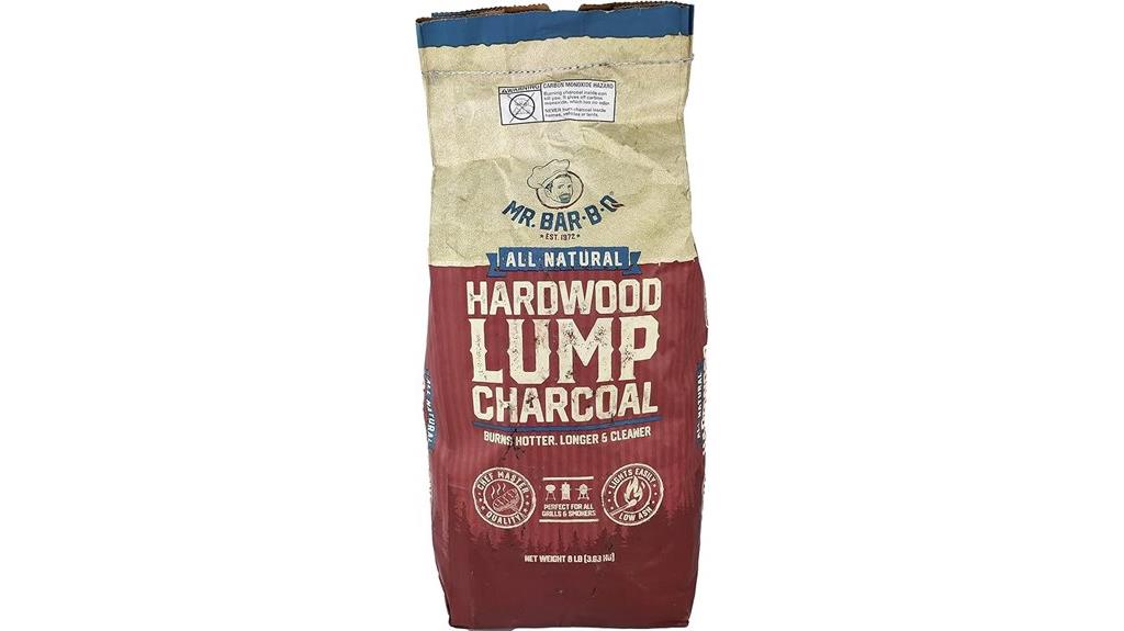 eight pound natural lump charcoal