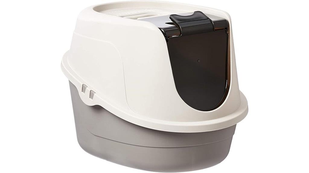 enclosed hooded cat litter