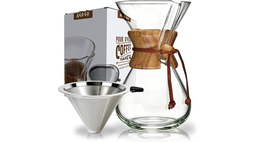 glass 8 cup pour over