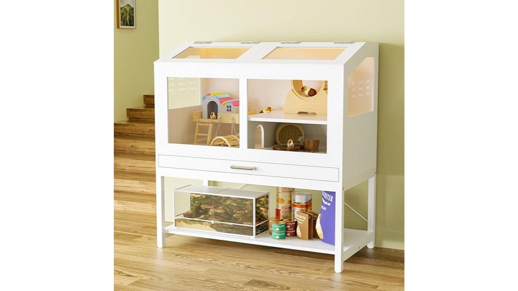 hamster cage with storage