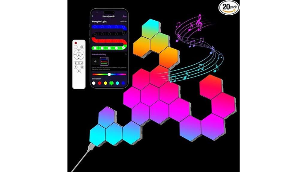 hexagon wall rgb panels