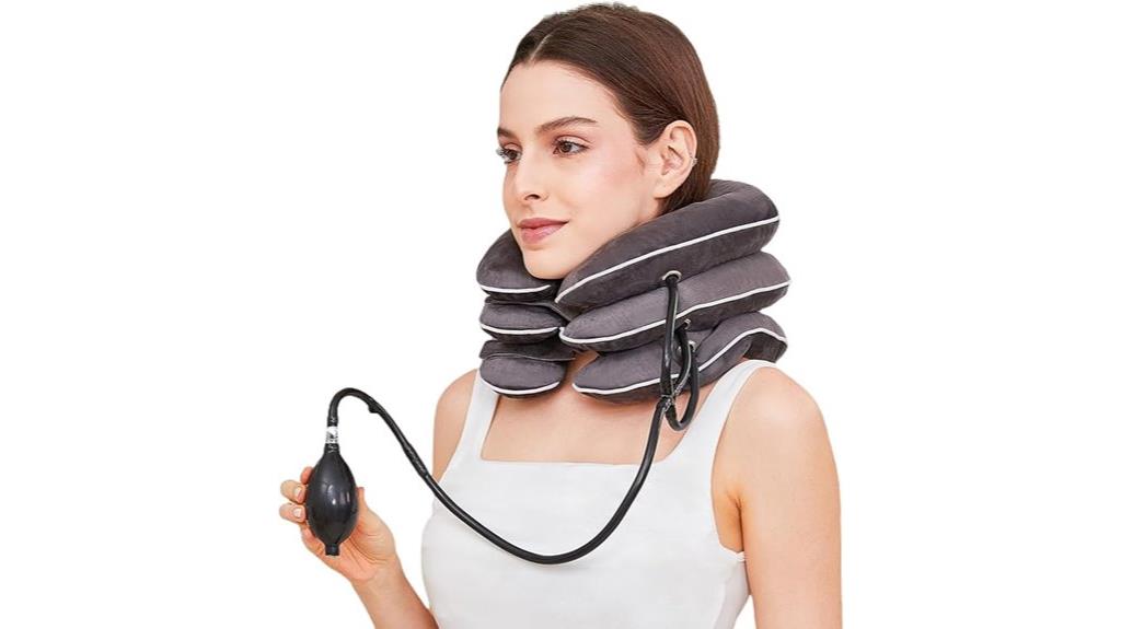 inflatable cervical traction device