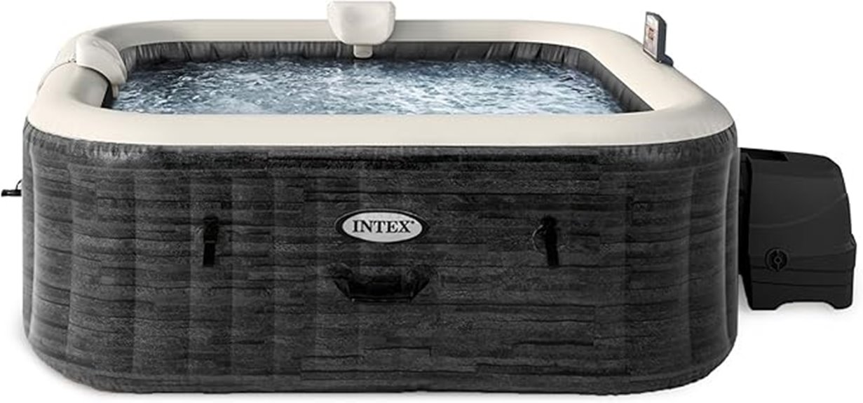 intex greystone spa set