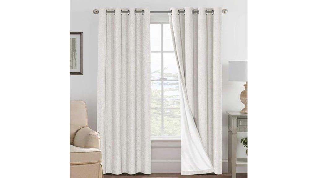 ivory blackout curtain panels