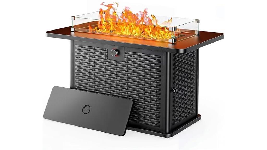 large 43 inch propane fire pit