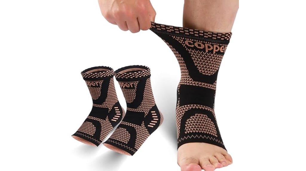 large copper foot brace