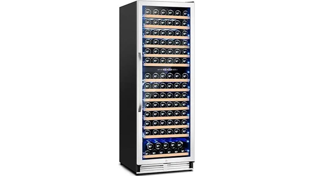 large glass door wine fridge