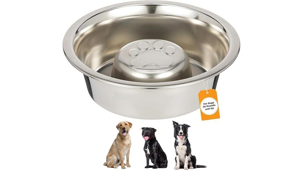large stainless steel dog bowl