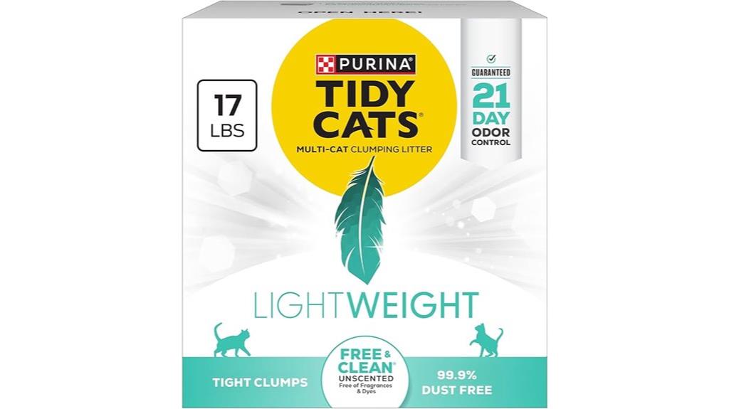 lightweight unscented cat litter