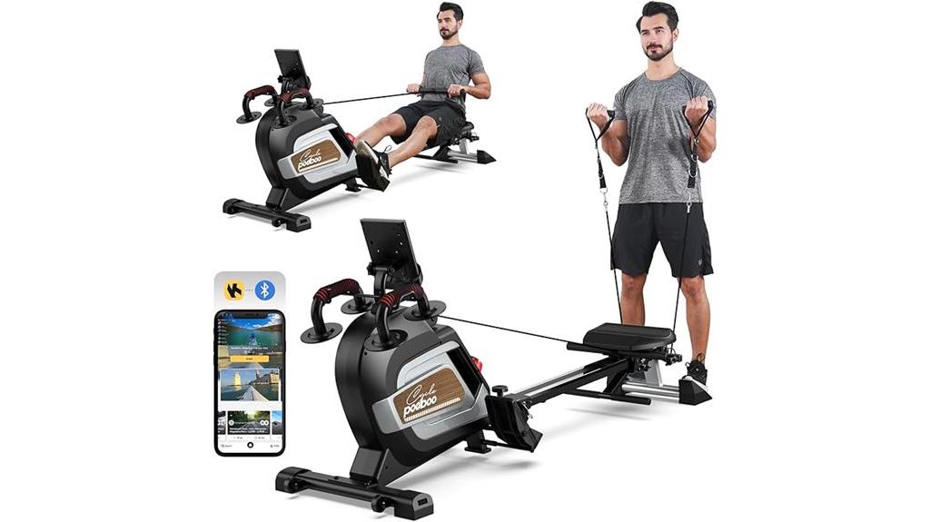 magnetic home rowing machine