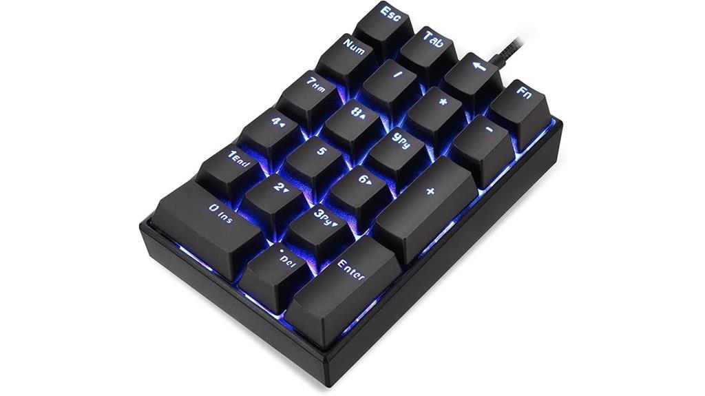 mechanical numeric keypad