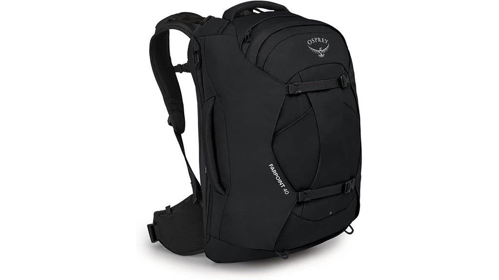 men s black travel backpack