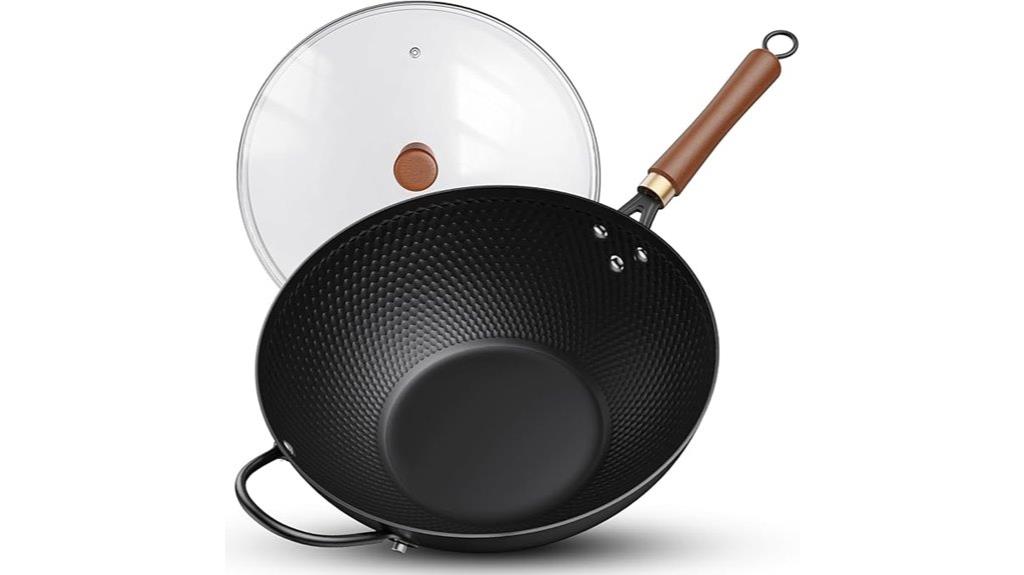 nonstick 13 inch carbon steel wok