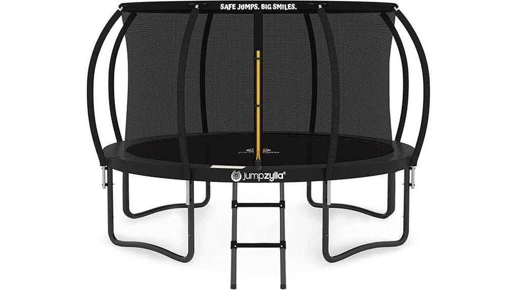 outdoor trampoline with enclosure