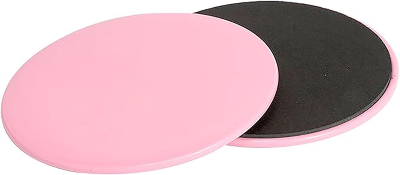 pink exercise core sliders