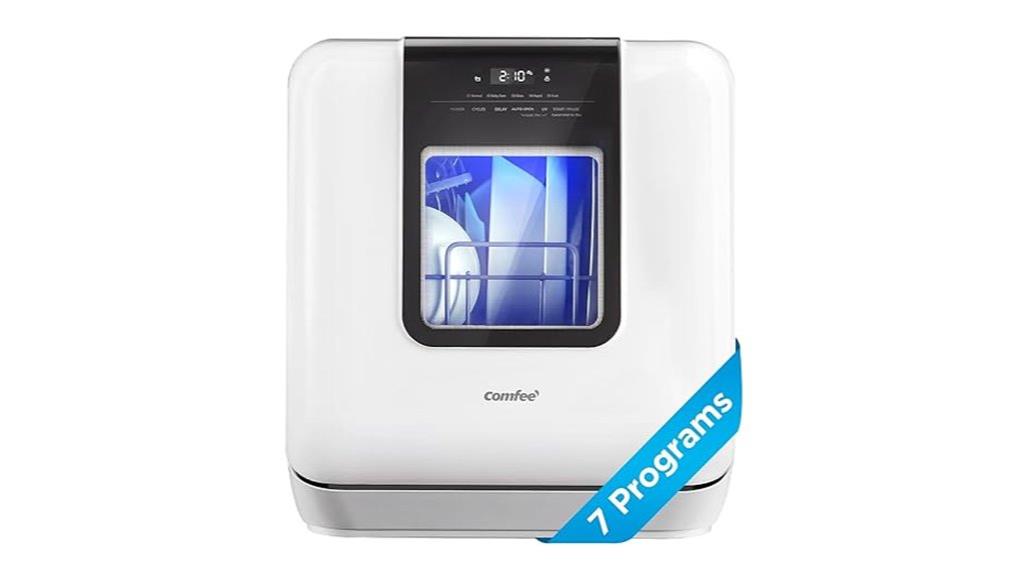 portable countertop dishwasher with 6l water tank