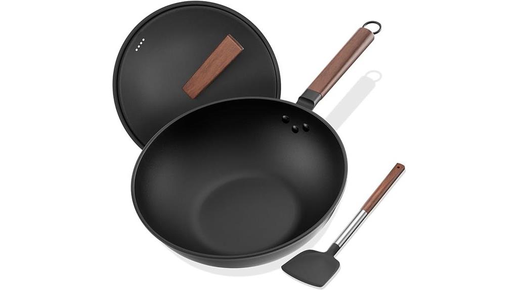 pre seasoned 13 inch wok