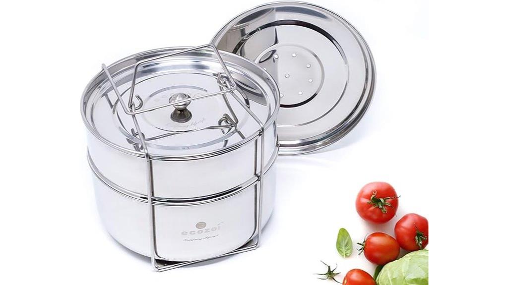 premium 2 tier steamer pans