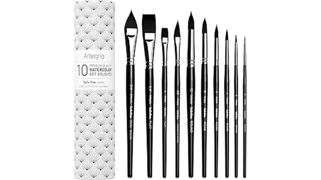 professional synthetic watercolor brushes