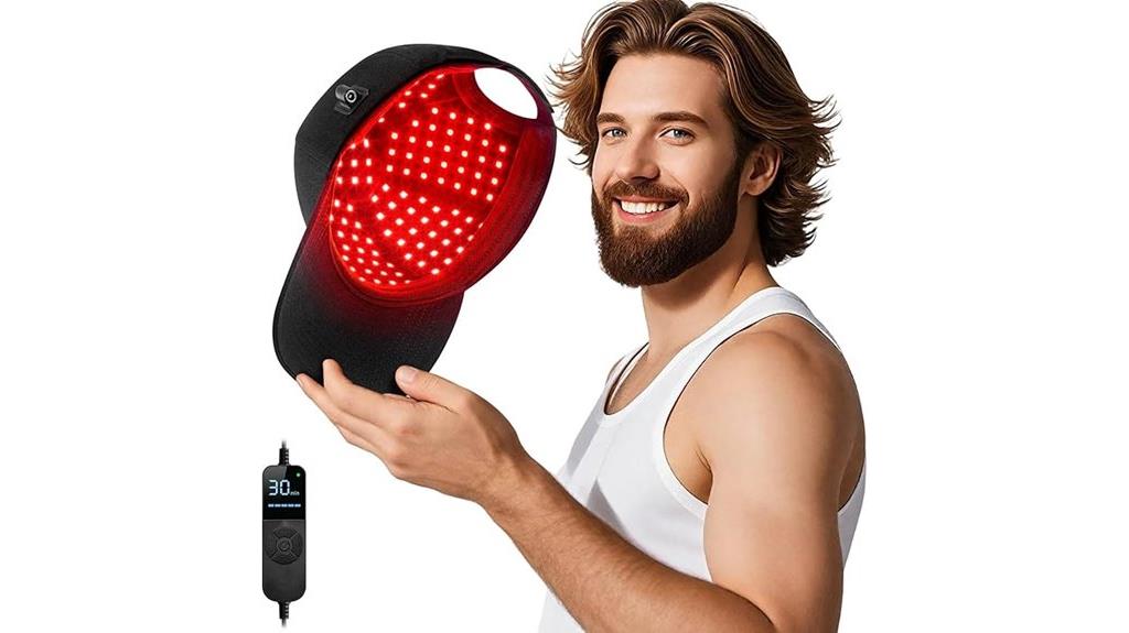 red light laser cap