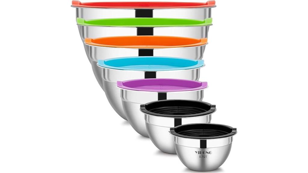 seven piece metal mixing set