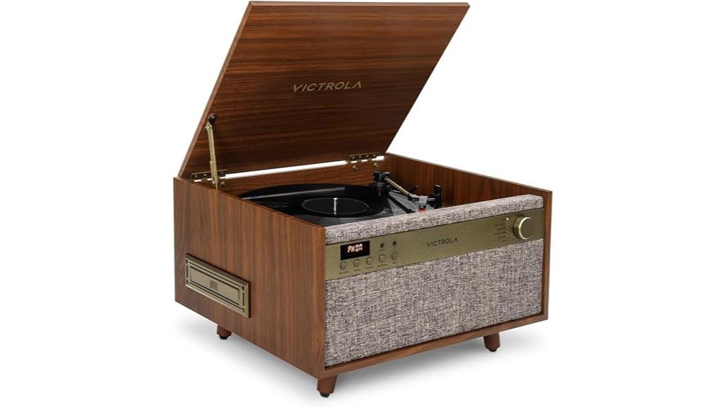 six in one vinyl music center