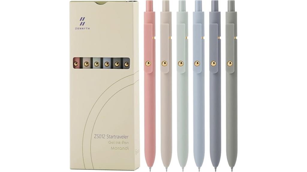 six pack black gel pens