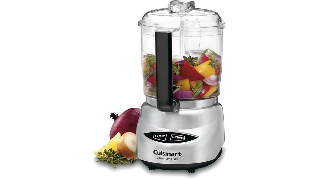 small stainless steel food processor
