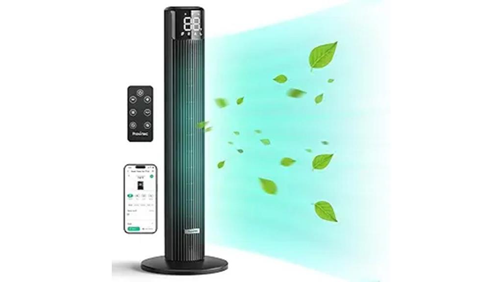 smart tower bedroom fan